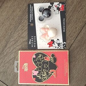 Disney Minnie Mouse & Mickey Mouse Eye Shadow Palette & 2 Lip Balms NWT Sealed